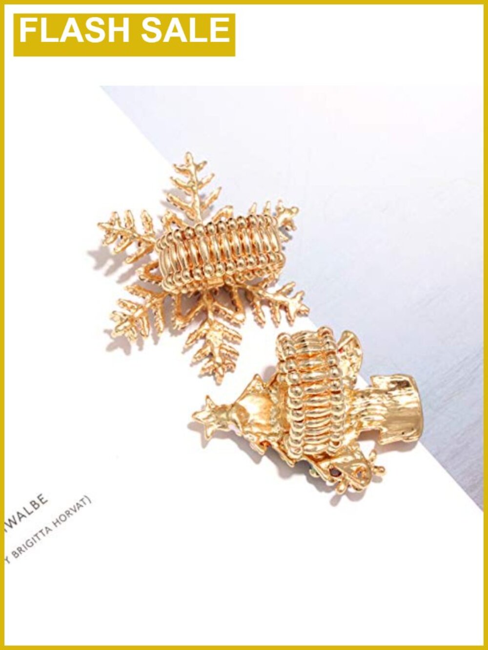Christmas Stretch Rings Rhinestone Statement Finger Rings Holiday Jewelry - Picture 5 of 6